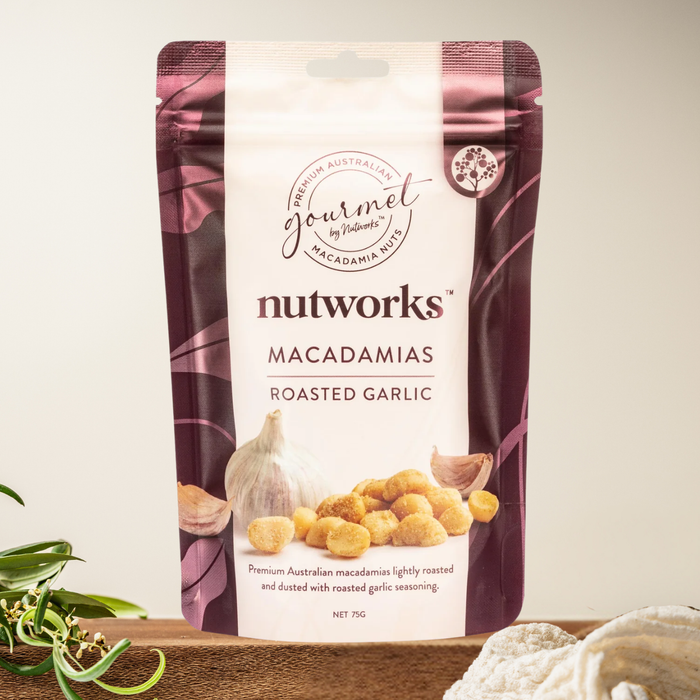 Nutworks Roasted Garlic Macadamias 75g