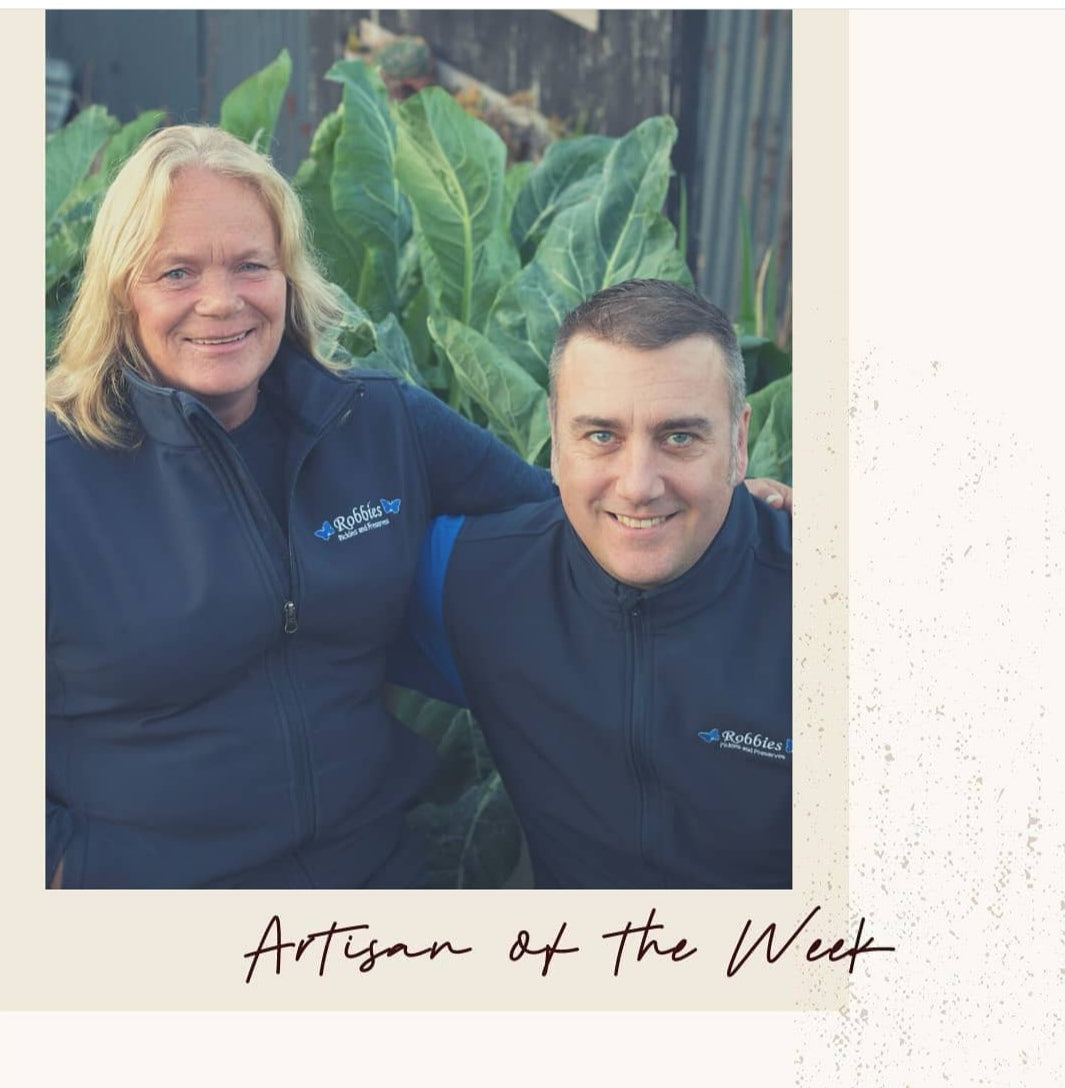 Josie and her husband, founders of Robbies. 