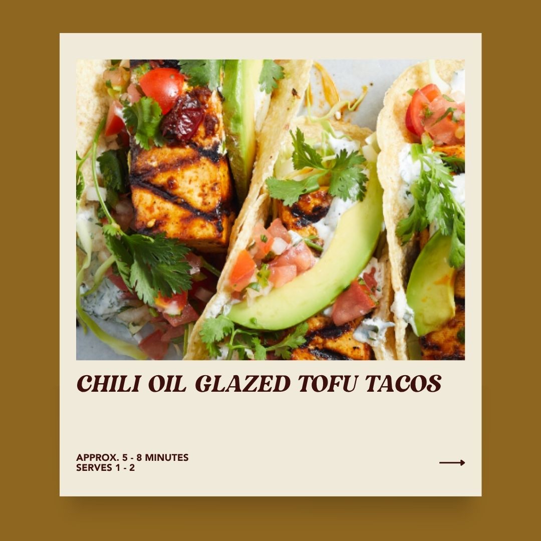 Chili Oil Glazed Tofu Tacos