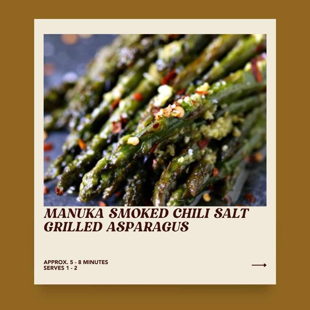 Manuka Smoked Chili Salt Grilled Asparagus
