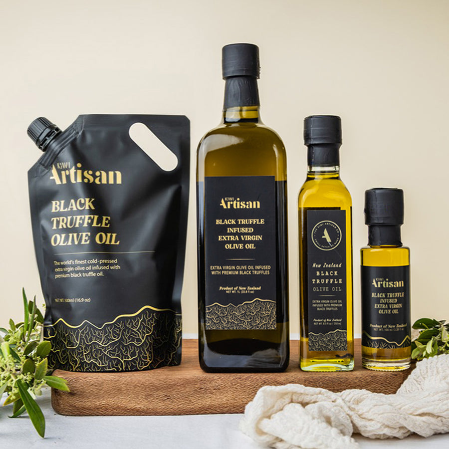 Kiwi Artisan Black Truffle Olive Oil range