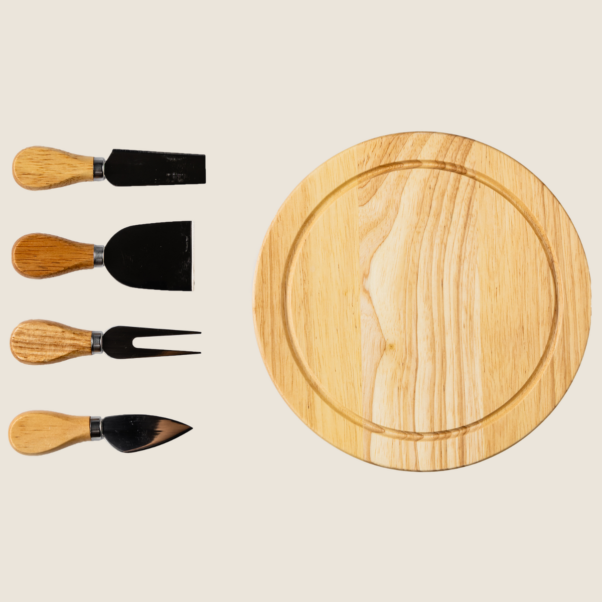 5-Piece Cheese Knife and Board Set