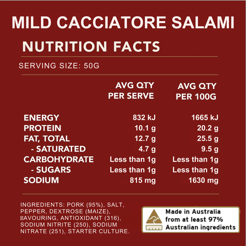 Mild Cacciatore Salami 150g
